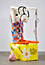Papier, Draht, Farbe, diverse Materialien